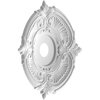 Ekena Millwork Attica PVC Ceiling Medallion (Fits Canopies up to 7 3/4"), 22"OD x 3 1/2"ID x 1"P CMP22ATGBW